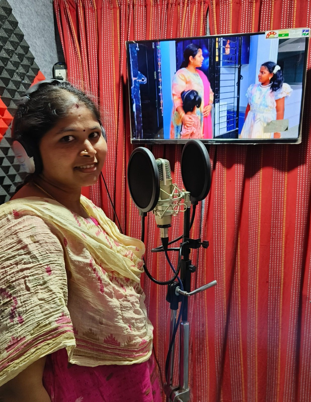 mic, dubbing studio, headphone